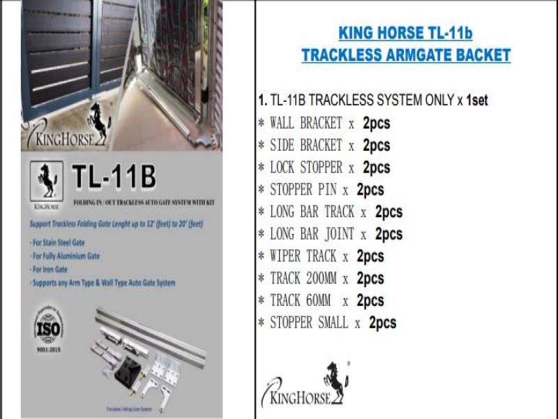 KING HORSE TL-11B TRACKLESS SYSTEM ONLY ( 4FT, 1300MM, 20FT BELOW )