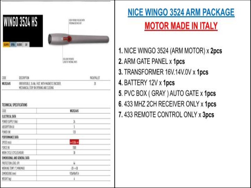 NICE ARM WG3524HS ( HIGHT SPEED ) E3 / K6 PACKAGE