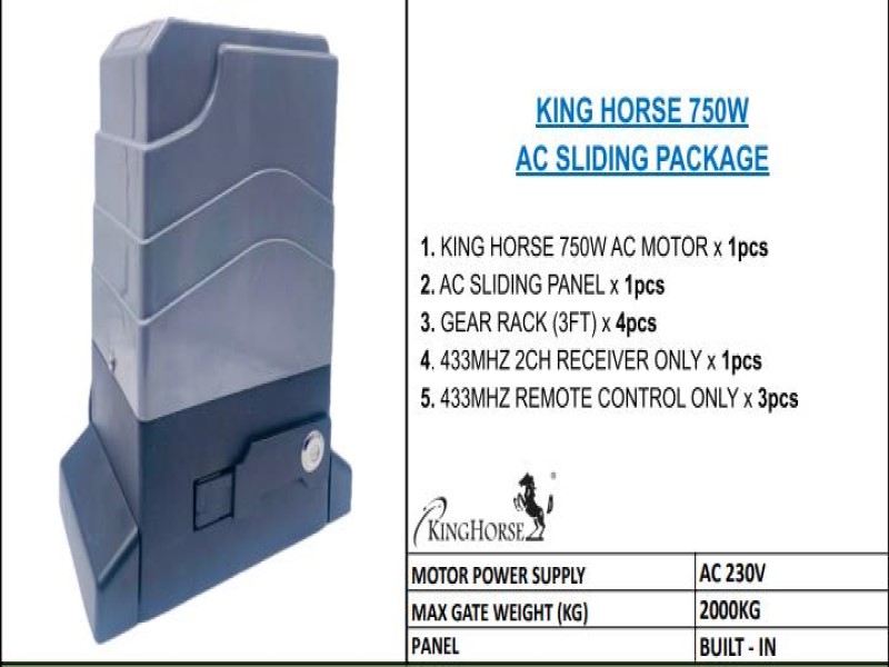 KING HORSE 750W ( F1 ) AC SLIDING PACKAGE