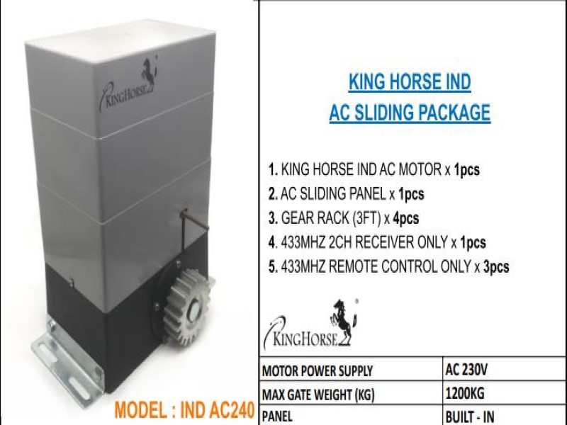 ING HORSE IND ( BK2 ) AC MOTOR SLIDING PACKAGE ( GA AC 240 1200KG )