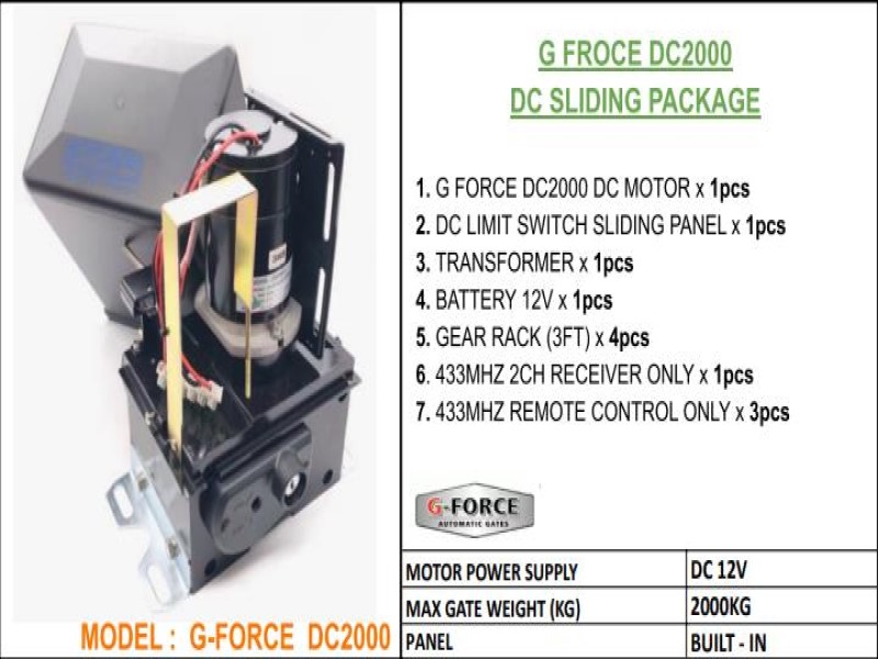 G FORCE DC2000 LIMIT SWTICH SLIDING PACKAGE
